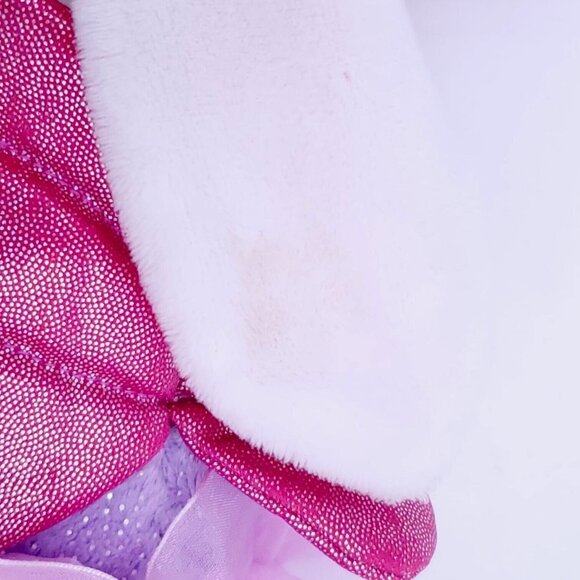 1994 The Petting Zoo White Rabbit Ballerina Beanbag Plush Purple‎ Tutu - Picture 9 of 10